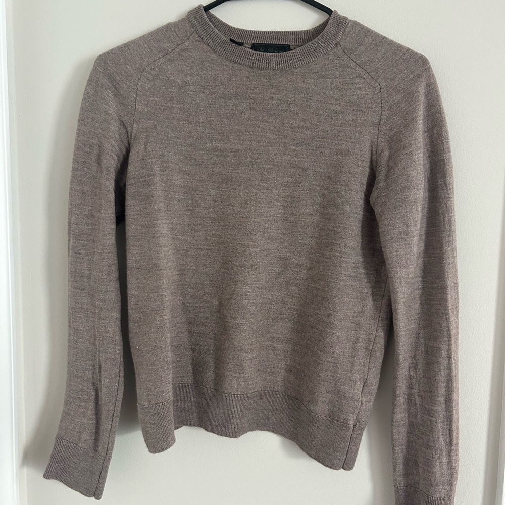 Saks Fifth Avenue Brown Crewneck Sweater Fine Knit Cashmere